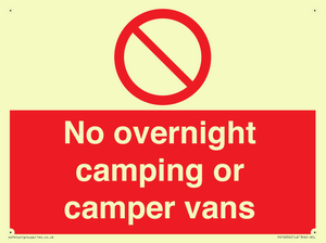 No overnight camping or camper vans